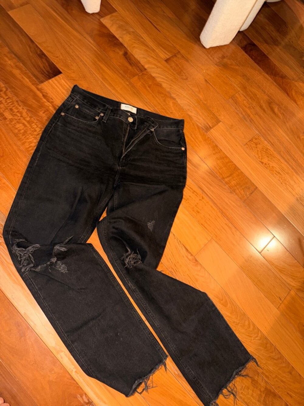 Agolde Black Ripped Jeans